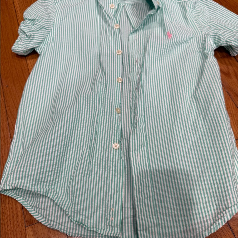 Polo Ralph Lauren Mint Striped Button Down Shirt